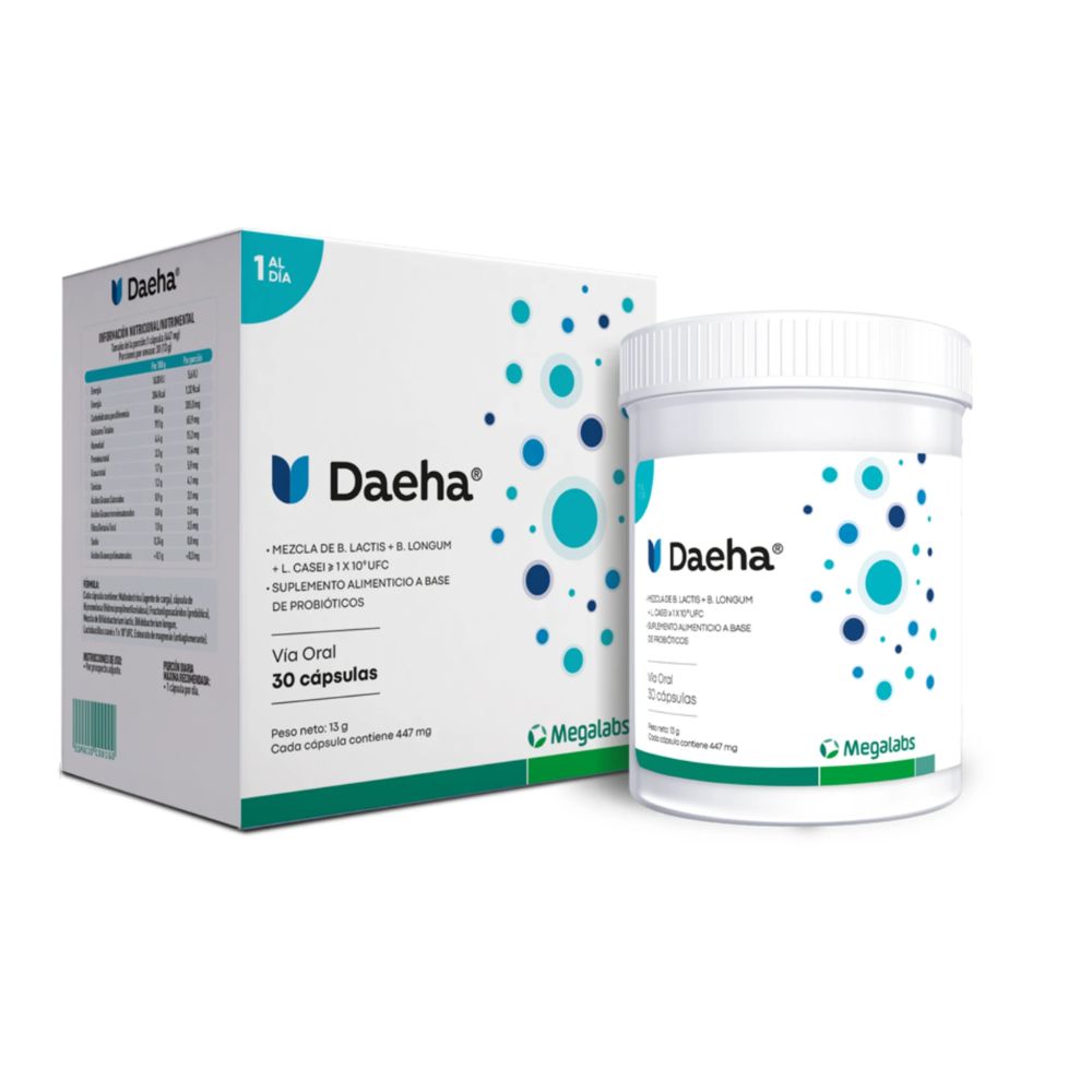 DAEHA X 30 CAPS <BR>PROMOCION ESPECIAL, POR LA COMPRA DE 1 CAJA RECIBE EL EQUIVALENTE A OTRA CAJA GRATIS (30 CAPSULAS )<BR><BR>** PROMOCION VALIDA SOLO PARA COMPRAS CON RECETA MEDICA **