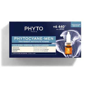 PHYTO PHYTOCYANE MEN TRATAMIENTO ANTICAIDA 12AMP X 3,5ML